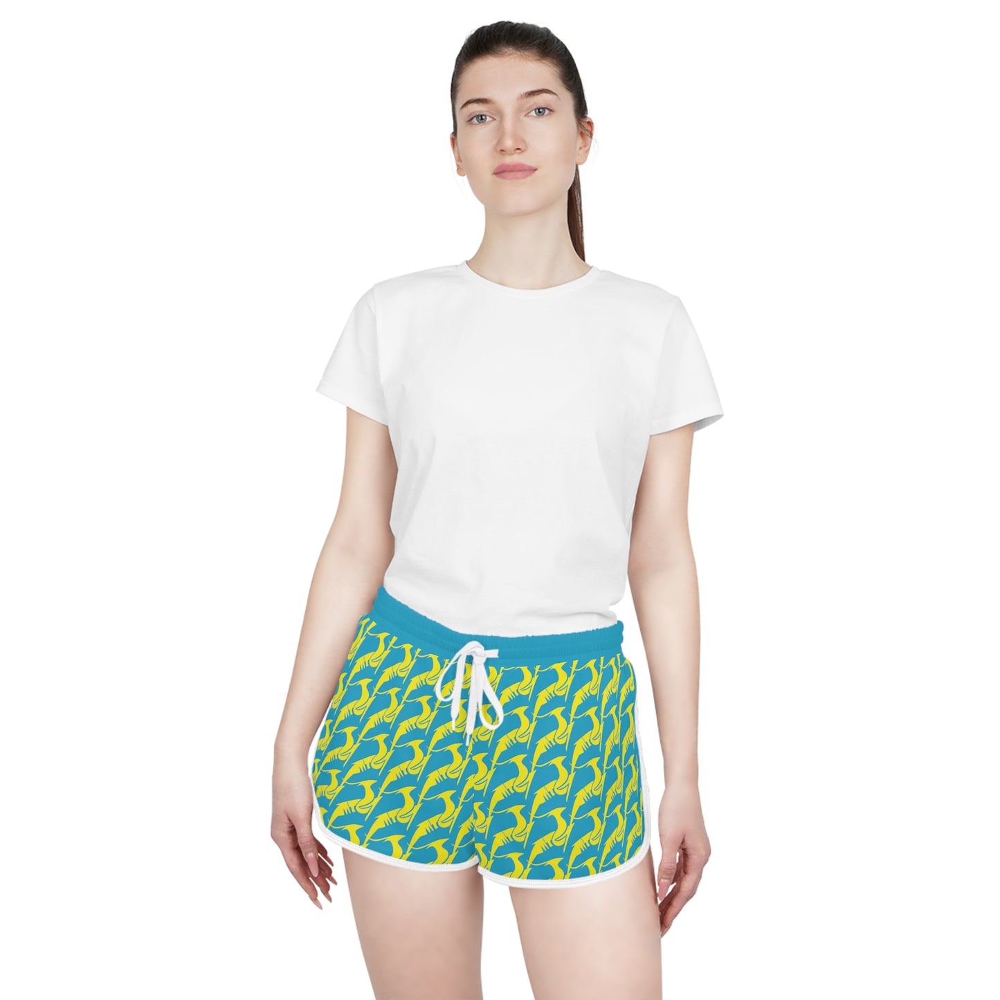 Women's Relaxed Shorts Yellow & Green