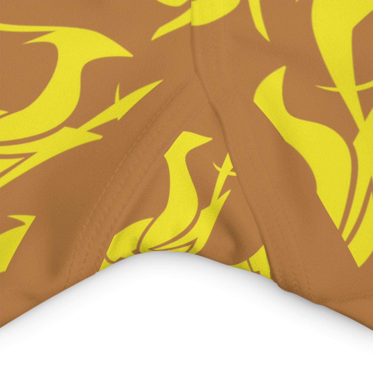 High Waisted Yoga Shorts Yellow & Earth Tone