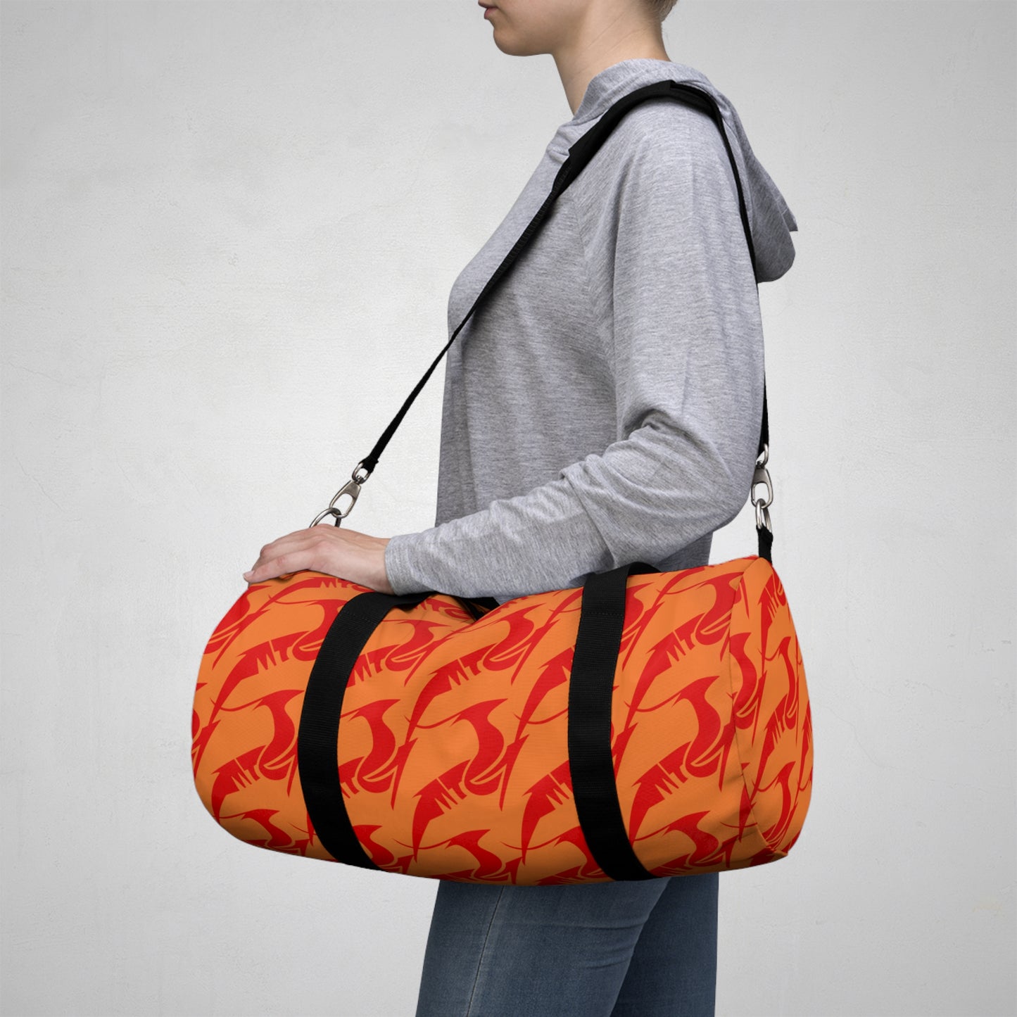Duffel Bag Red on Orange