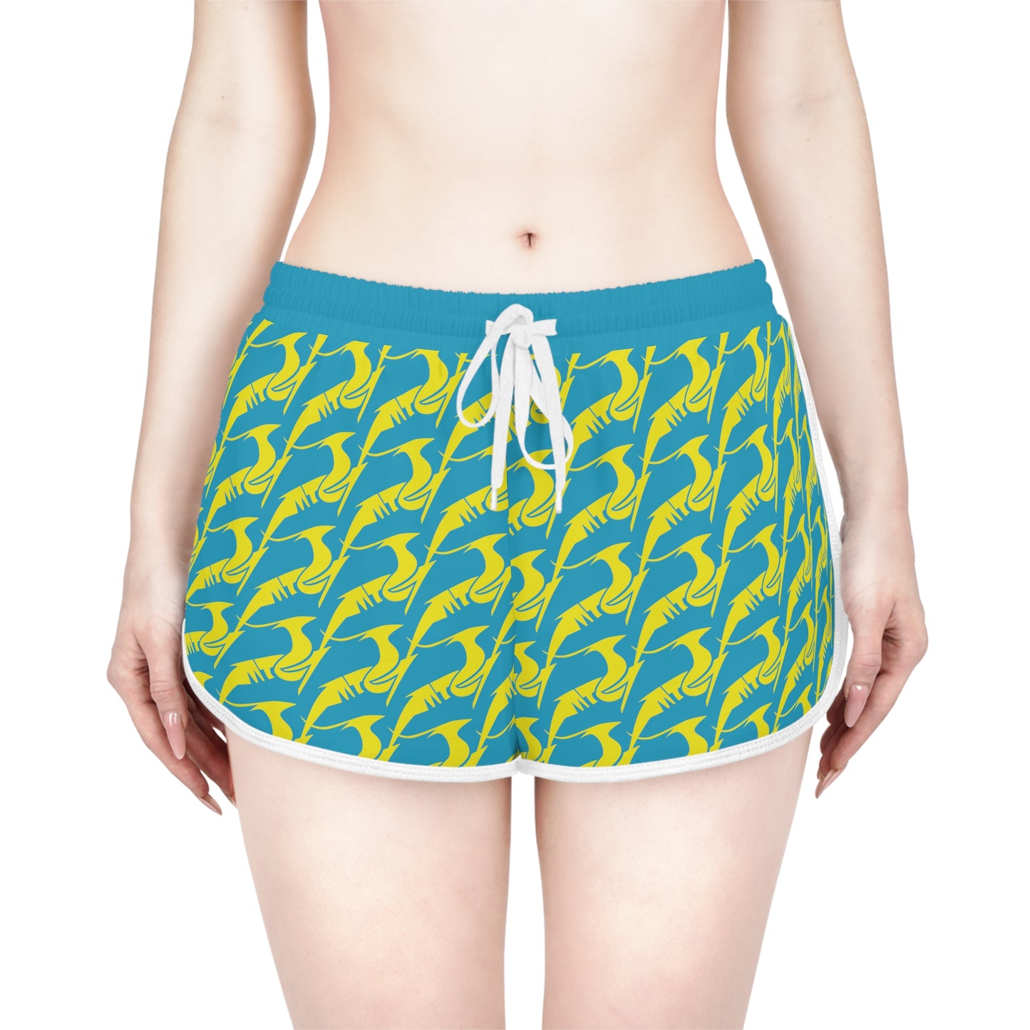 Women's Relaxed Shorts Yellow & Green
