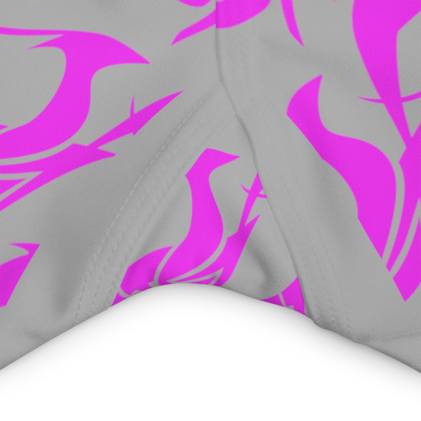 High Waisted Yoga Shorts Purple & Gray