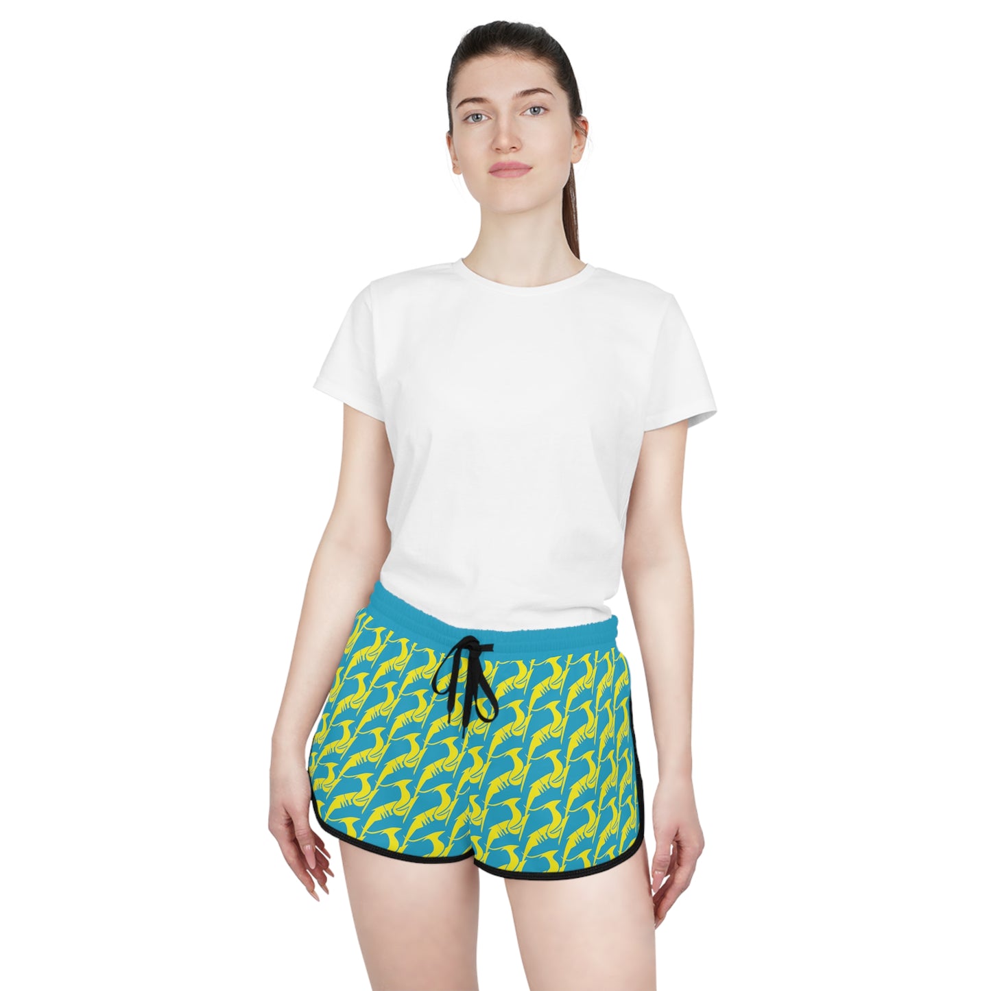 Women's Relaxed Shorts Yellow & Green
