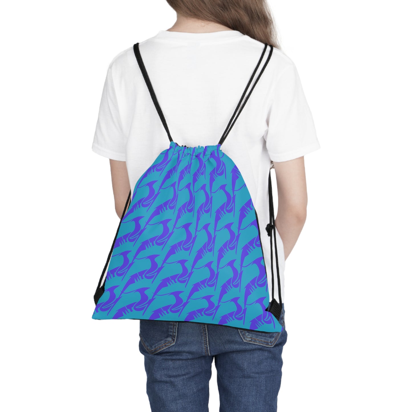 Drawstring Bag Black & Blue
