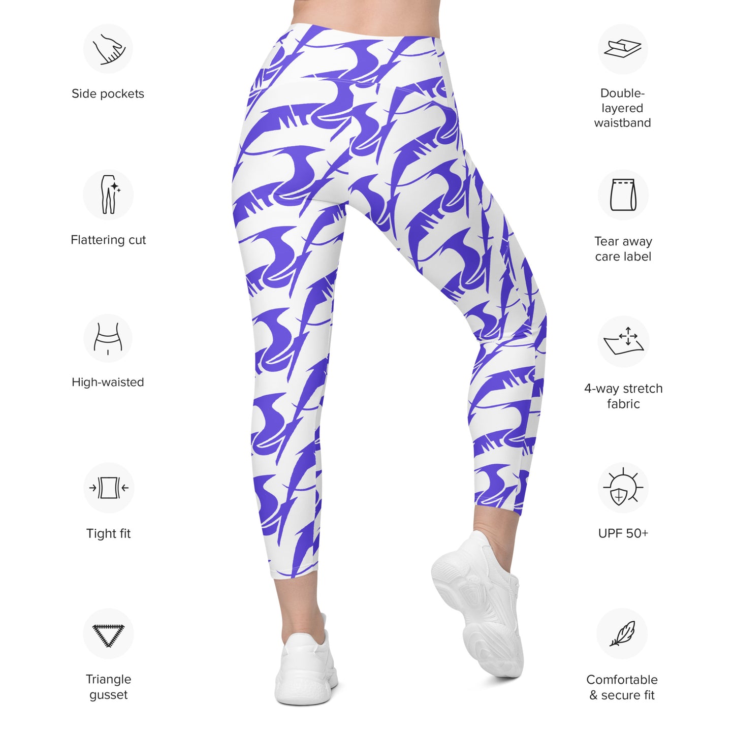 Leggings with pockets - Purple Gazelle