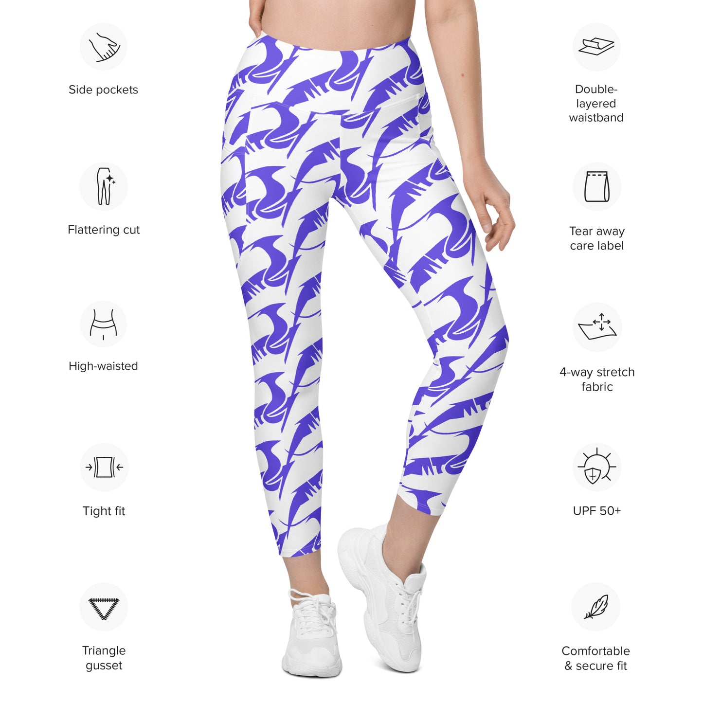 Leggings with pockets - Purple Gazelle