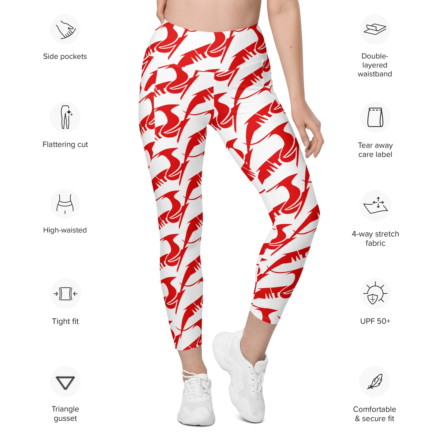 Leggings with pockets - Red Gazelle