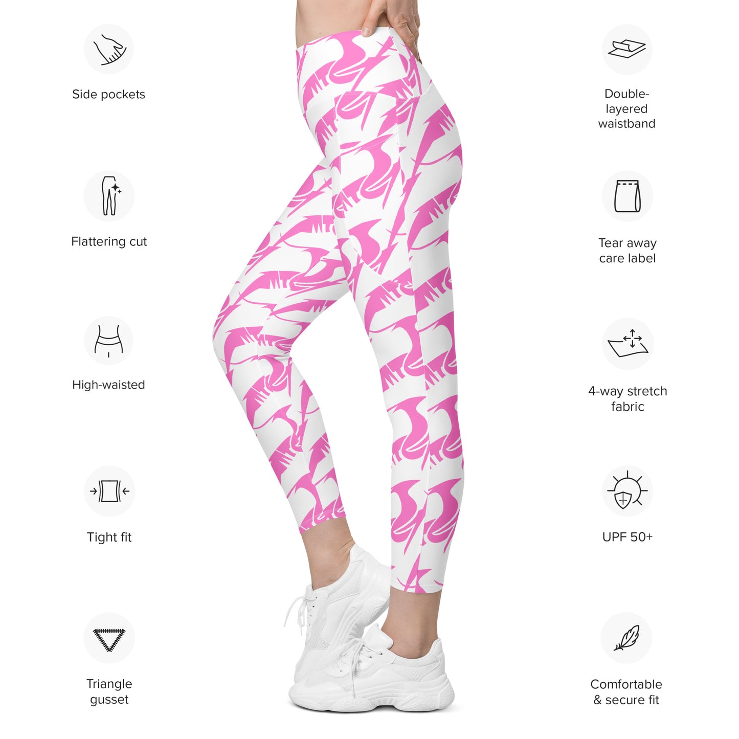 Leggings with pockets - Pink Gazelle